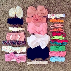 Baby girl headwrap/bow bundle
